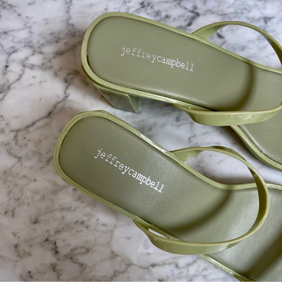 Jeffrey Campbell Jamm-3 Jelly Heel Sandal in Dusty Mint - Picture 10 of 10